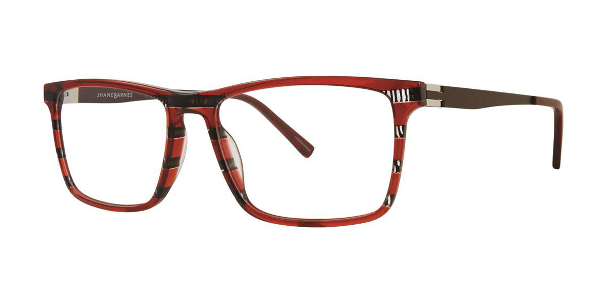 Jhane Barnes Trichotomy Men&rsquo;s Glasses, Red, Size 54