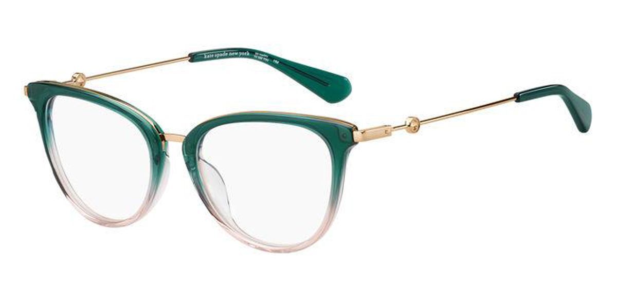Kate Spade VALENCIA/G ZI9 Eyeglasses in Teal Green Gold SmartBuyGlasses USA