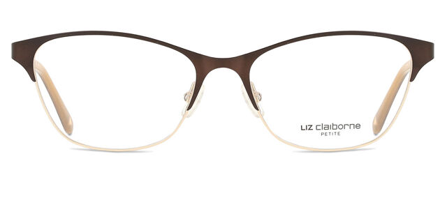 Liz Claiborne L 465 UFM Matte Dark Brown On Gold Eyeglasses  display picture 1