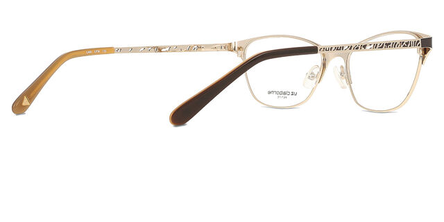 Liz Claiborne L 465 UFM Matte Dark Brown On Gold Eyeglasses  display picture 3