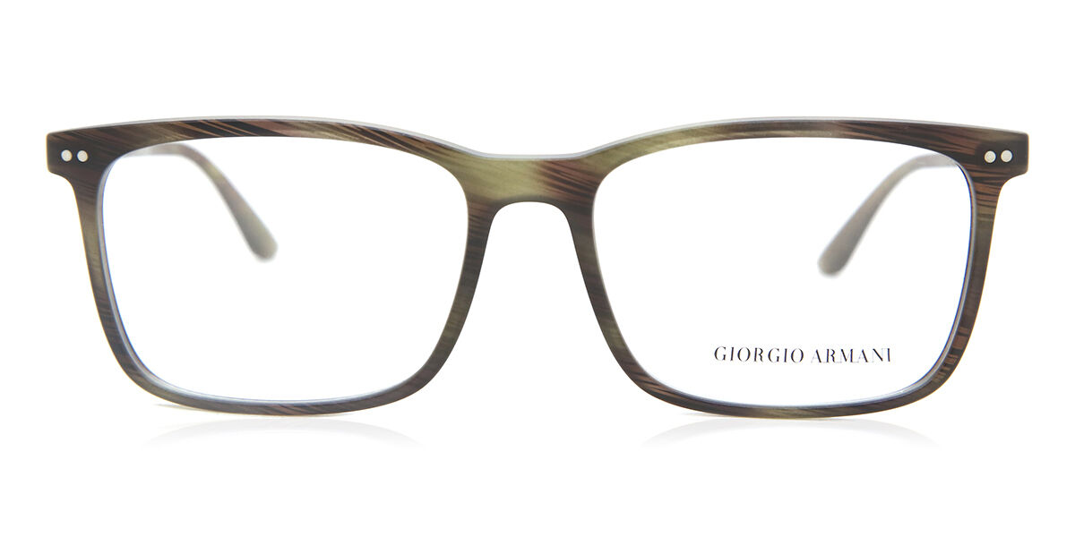 Giorgio Armani AR7122 5587 Glasses Matte Striped Olive Green |  SmartBuyGlasses Canada