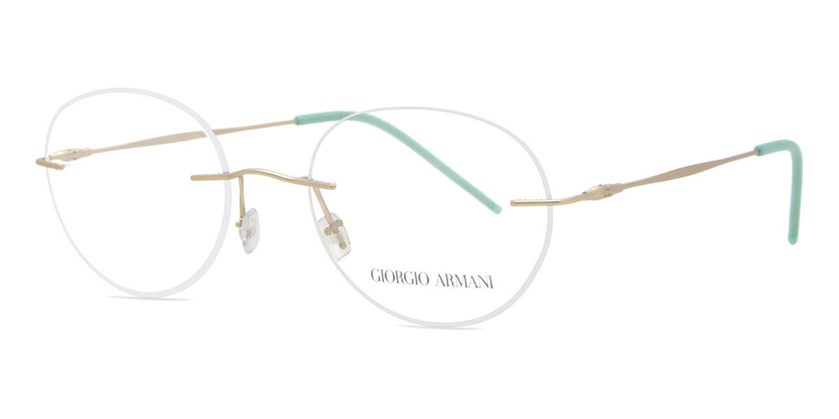 Giorgio Armani AR5147 3002 Oval Opaque Pale Gold Frame Eyeglasses ...