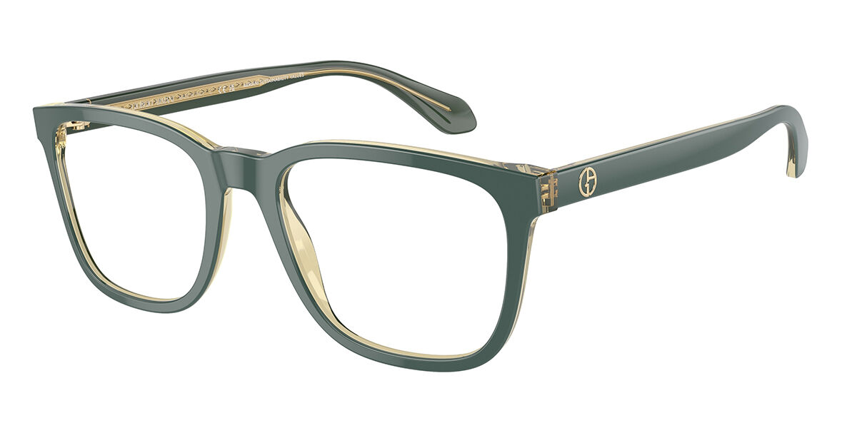 Giorgio Armani AR7255F Asian Fit 6086 Men's Eyeglasses Green Size 55 (Frame Only) - Blue Light Block Available