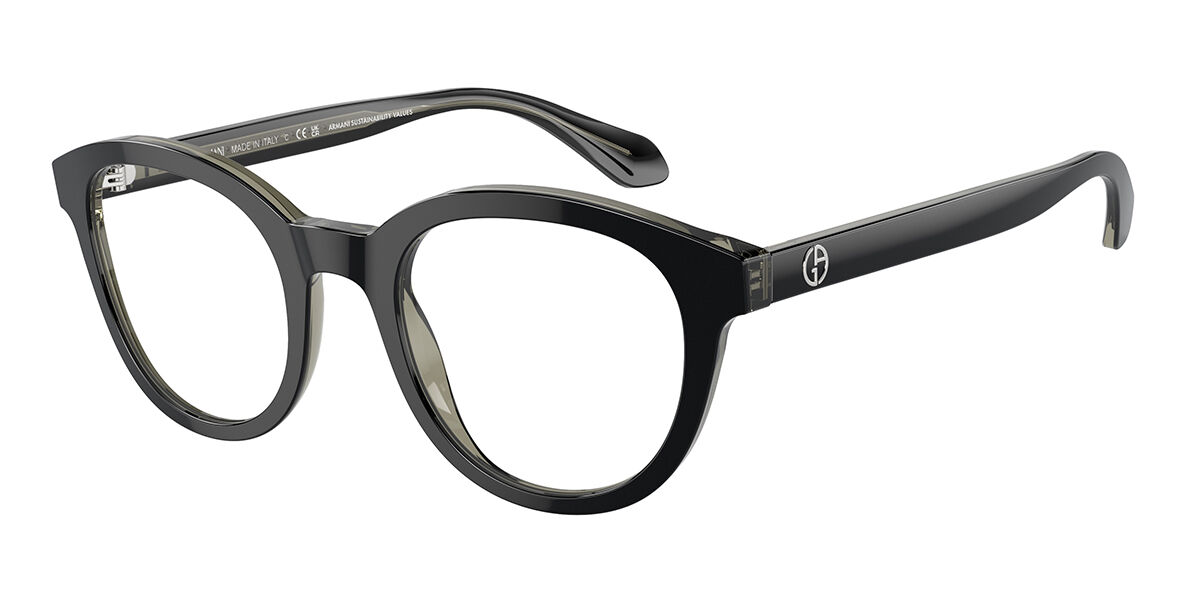 Giorgio Armani AR7256F Asian Fit 6087 Men's Eyeglasses Black Size 50 (Frame Only) - Blue Light Block Available