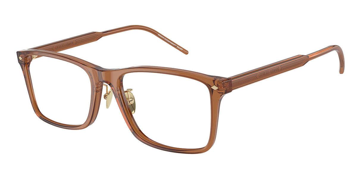 Giorgio Armani AR7258F Asian Fit 5932 Men's Eyeglasses Brown Size 55 (Frame Only) - Blue Light Block Available