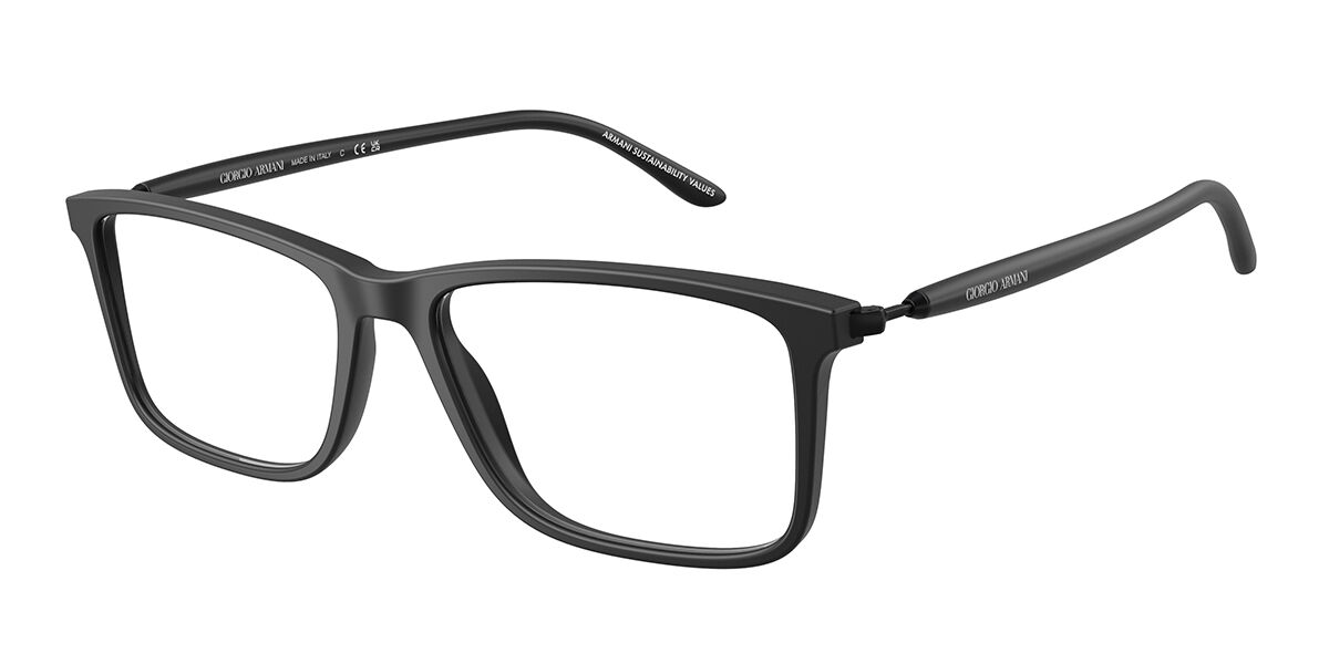 Giorgio Armani AR7261F Asian Fit 5875 Men's Eyeglasses Black Size 56 (Frame Only) - Blue Light Block Available