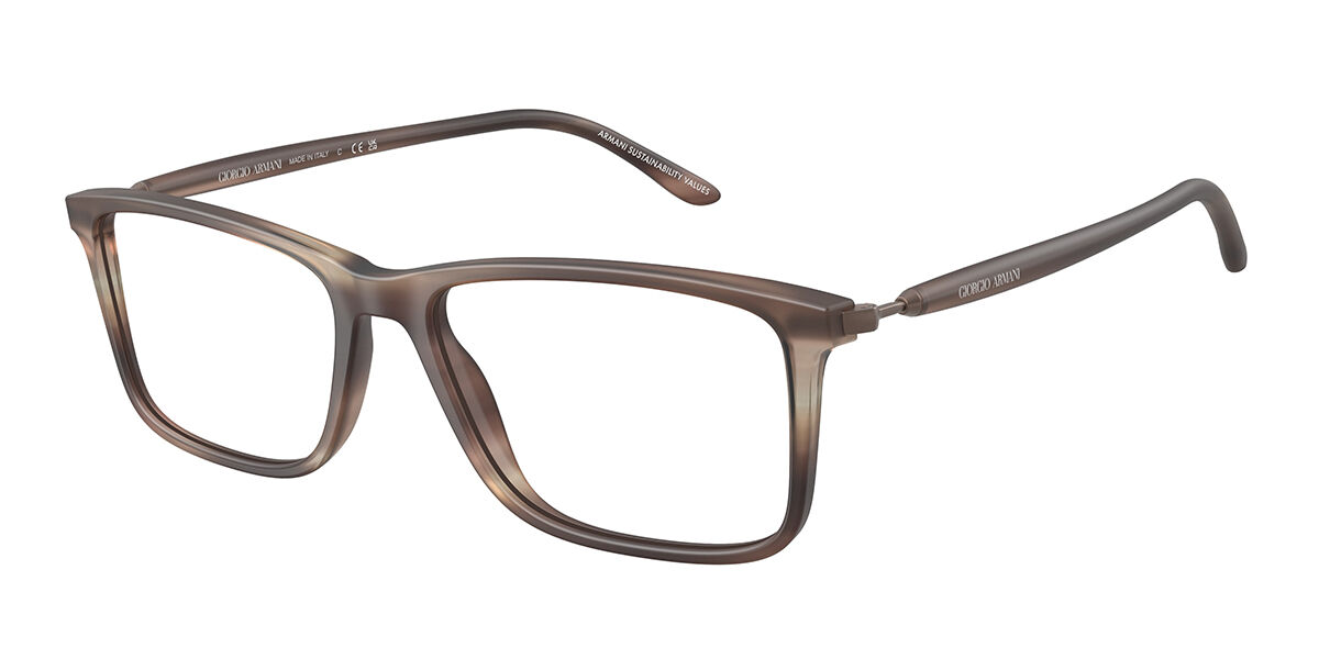 Giorgio Armani AR7261F Asian Fit 6167 Men's Eyeglasses Brown Size 56 (Frame Only) - Blue Light Block Available