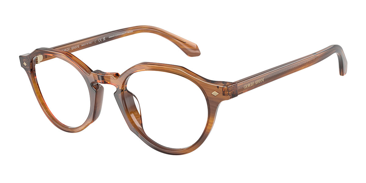 Giorgio Armani AR7264U 6163 Men's Eyeglasses Brown Size 49 (Frame Only) - Blue Light Block Available