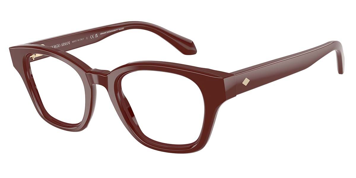 Photos - Glasses & Contact Lenses Armani Giorgio  Giorgio  AR7274 6221 Men's Eyeglasses Burgundy Size 47  - Blue Light Block Available (Frame Only)