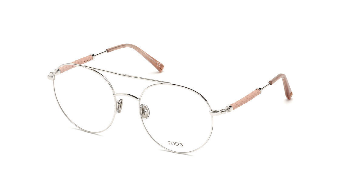Photos - Glasses & Contact Lenses Tod’s TODS TODS TO5228 018 Women's Eyeglasses Silver Size 54  - Blue (Frame Only)