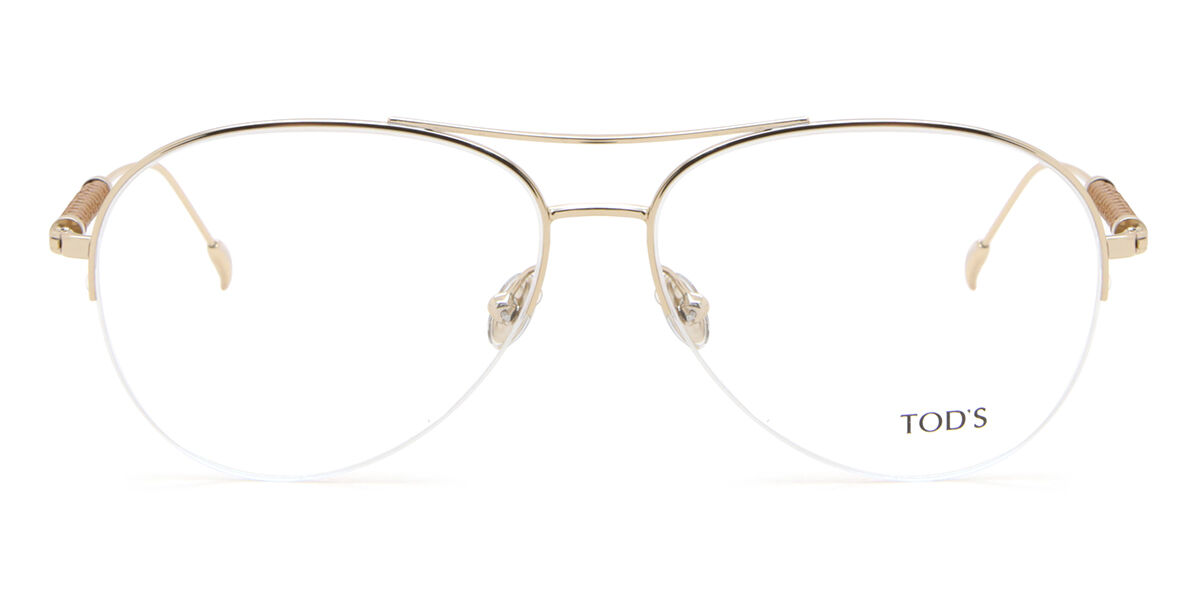 Photos - Glasses & Contact Lenses Tod’s TODS TODS TO5254 032 Men's Eyeglasses Gold Size 58  - Blue Lig (Frame Only)