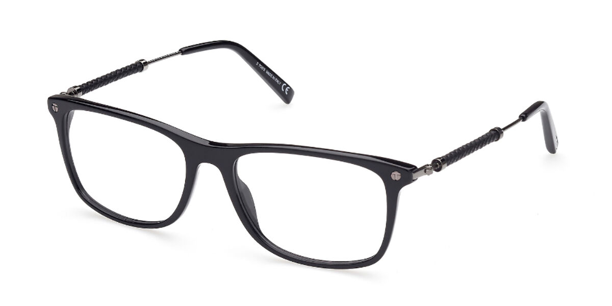 Photos - Glasses & Contact Lenses Tod’s TODS TODS TO5266 001 Men's Eyeglasses Black Size 56  - Blue Li (Frame Only)