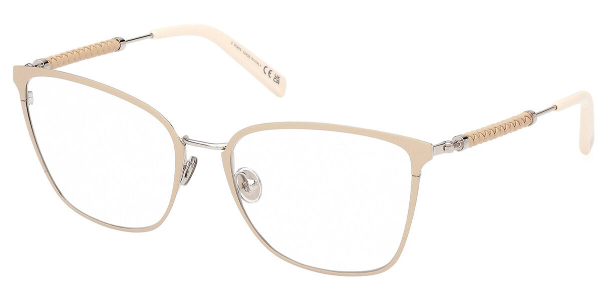TODS TO5308 025 Eyeglasses in Matte Ivory White/Silver