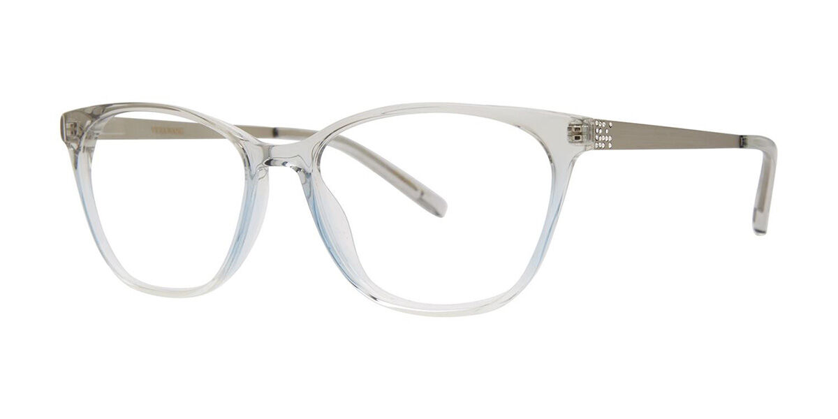 Vera Wang Melrose Sky Blue Glasses Transparent White | VisionDirect ...