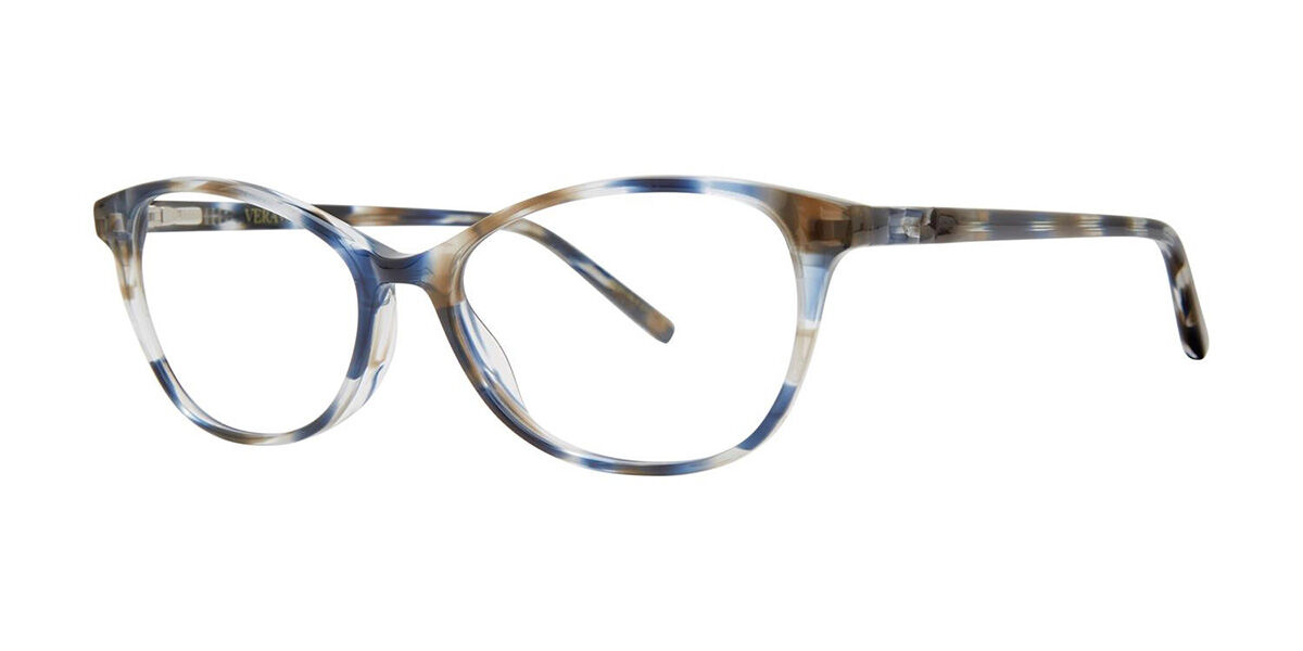 Vera Wang V581 Rose Horn Glasses Pattern Blue White Brown ...