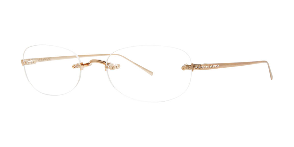 Vera Wang Illi Gold Women's Eyeglasses Gold Size 51 (Frame Only) - Blue Light Block Available