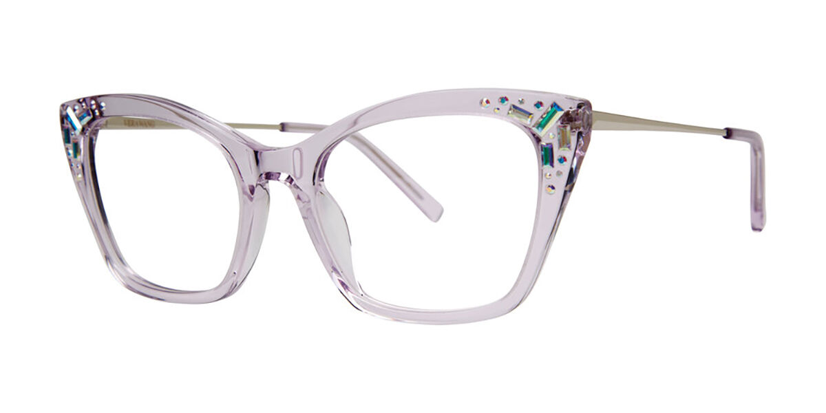 Vera Wang Reesa Lavender Women's Eyeglasses Purple Size 53 (Frame Only) - Blue Light Block Available