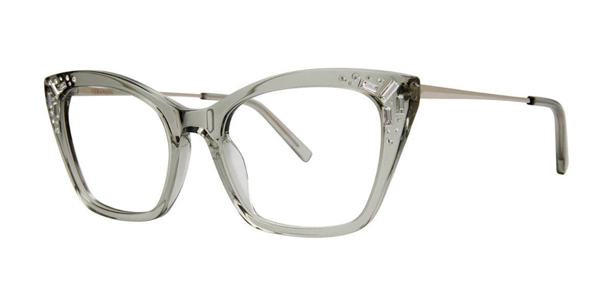 Vera Wang Reesa Sage Crystal Women's Eyeglasses Green Size 53 (Frame Only) - Blue Light Block Available