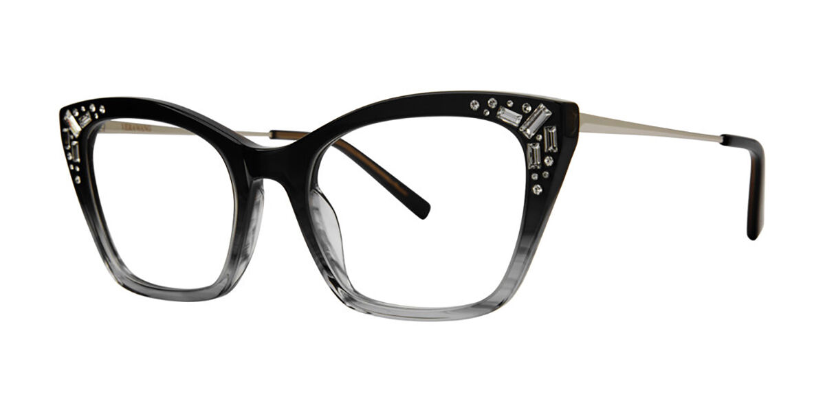 Vera Wang Reesa Sapphire Women's Eyeglasses Black Size 53 (Frame Only) - Blue Light Block Available