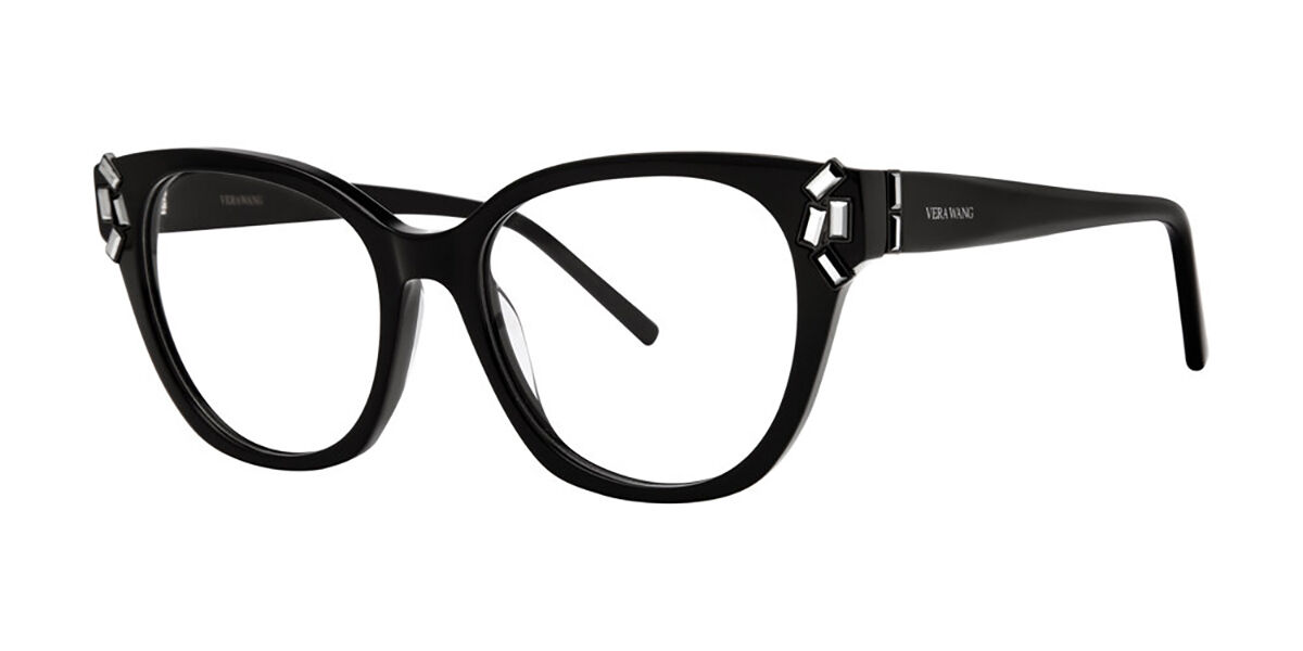 Vera Wang Sadiqua Black Women's Eyeglasses Black Size 52 (Frame Only) - Blue Light Block Available