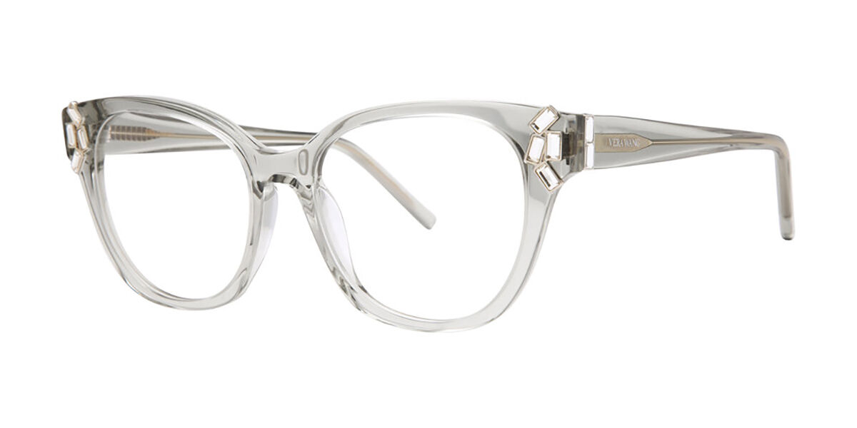 Vera Wang Sadiqua Sage Crystal Women's Eyeglasses Green Size 52 (Frame Only) - Blue Light Block Available