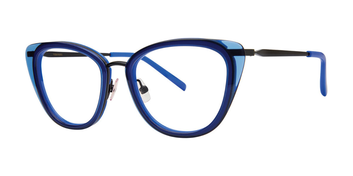 Vera Wang V721 Ultramarine Women's Eyeglasses Blue Size 50 (Frame Only) - Blue Light Block Available