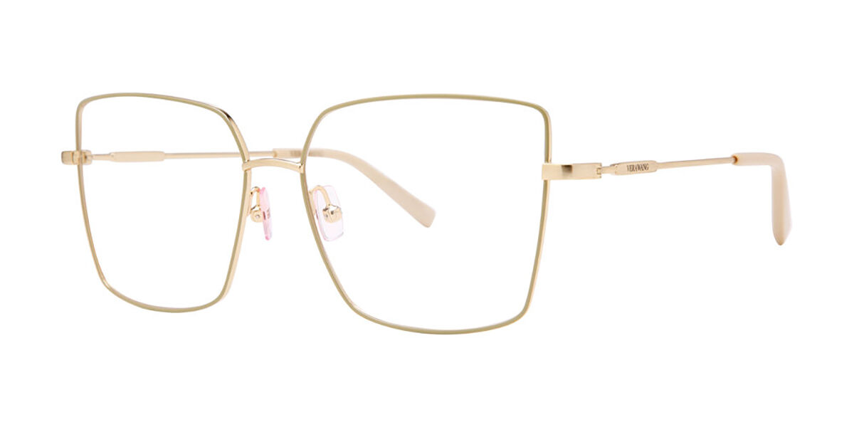 Vera Wang V722 Khaki Women's Eyeglasses Brown Size 56 (Frame Only) - Blue Light Block Available