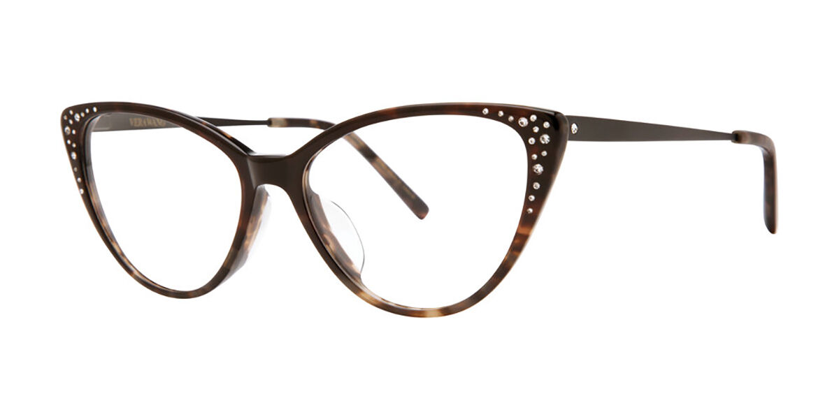 Vera Wang VA68 Black Tortoise Women's Eyeglasses Tortoiseshell Size 52 (Frame Only) - Blue Light Block Available