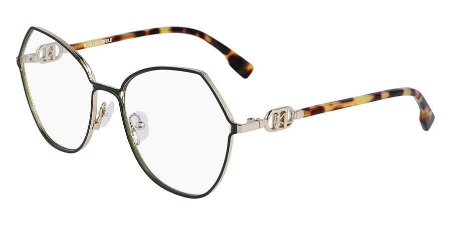 Lagerfeld KL Eyeglasses in Shiny Gold SmartBuyGlasses USA