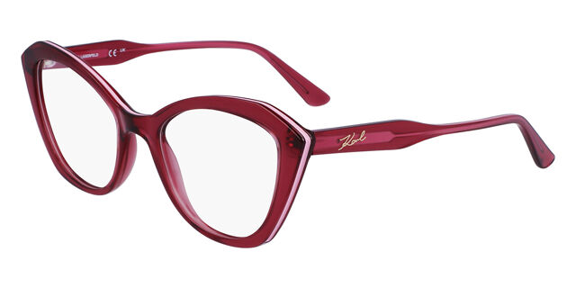 Karl Lagerfeld KL6137 652 Transparent Burgundy Eyeglasses  display picture 1