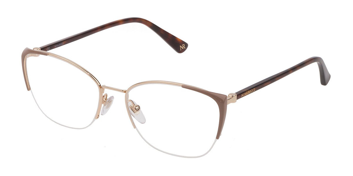 Photos - Glasses & Contact Lenses NINA RICCI VNR232 033M Women's Eyeglasses Rose-Gold Size 55 (Fr 