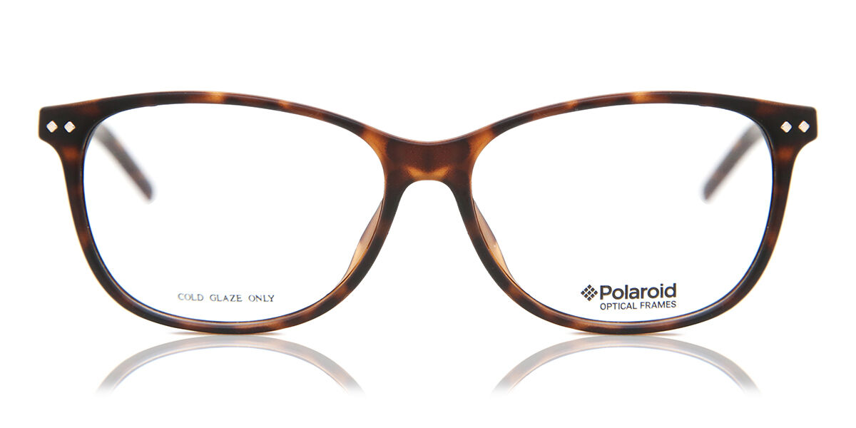 Photos - Glasses & Contact Lenses Polaroid PLD D314 086 Women's Eyeglasses Tortoiseshell Size 55 (F 