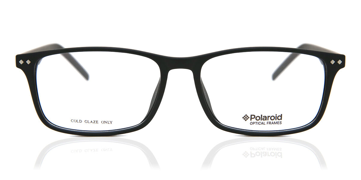 Photos - Glasses & Contact Lenses Polaroid PLD D310 003 Men's Eyeglasses Black Size 55  (Frame Only)