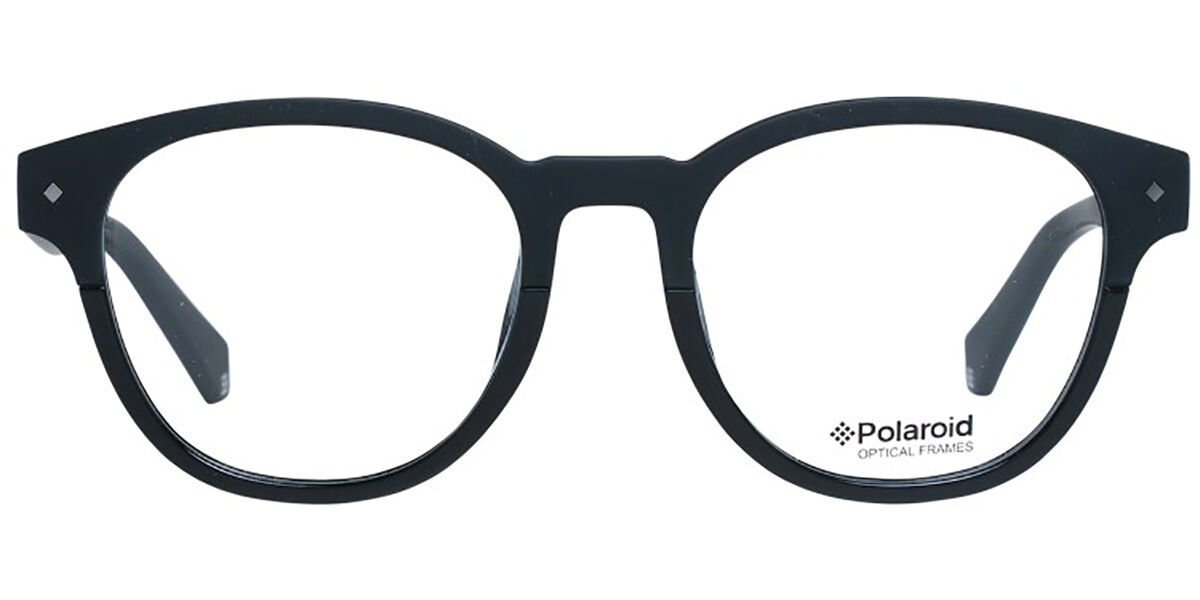 Photos - Glasses & Contact Lenses Polaroid PLD D345 807 Men's Eyeglasses Black Size 49  (Frame Only)