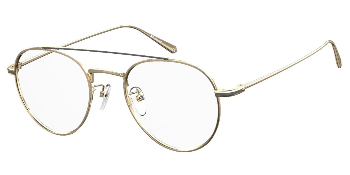 Photos - Glasses & Contact Lenses Polaroid PLD D383/G J5G Men's Eyeglasses Gold Size 51 (Frame Only 