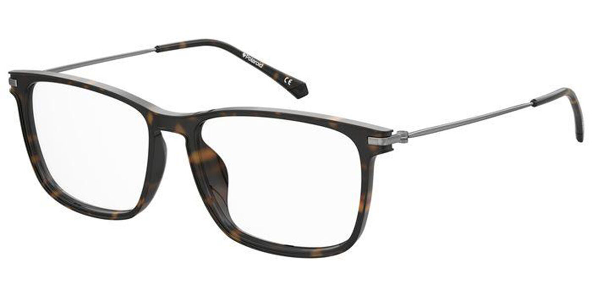 Photos - Glasses & Contact Lenses Polaroid PLD D412/F Asian Fit 086 Men's Eyeglasses Tortoiseshell 