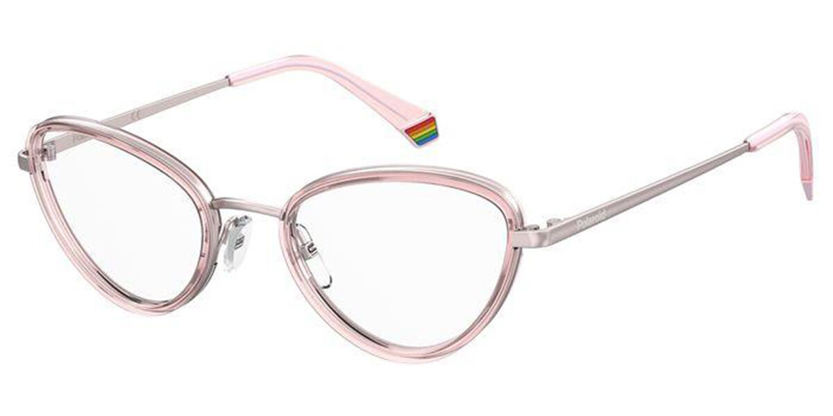 Photos - Glasses & Contact Lenses Polaroid PLD D420 35J Women's Eyeglasses Pink Size 52 (Frame Only 