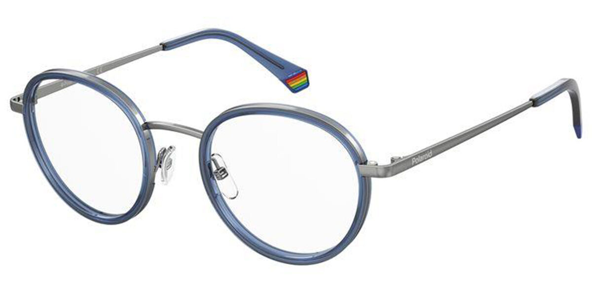 Photos - Glasses & Contact Lenses Polaroid PLD D421 PJP Men's Eyeglasses Blue Size 51  (Frame Only)