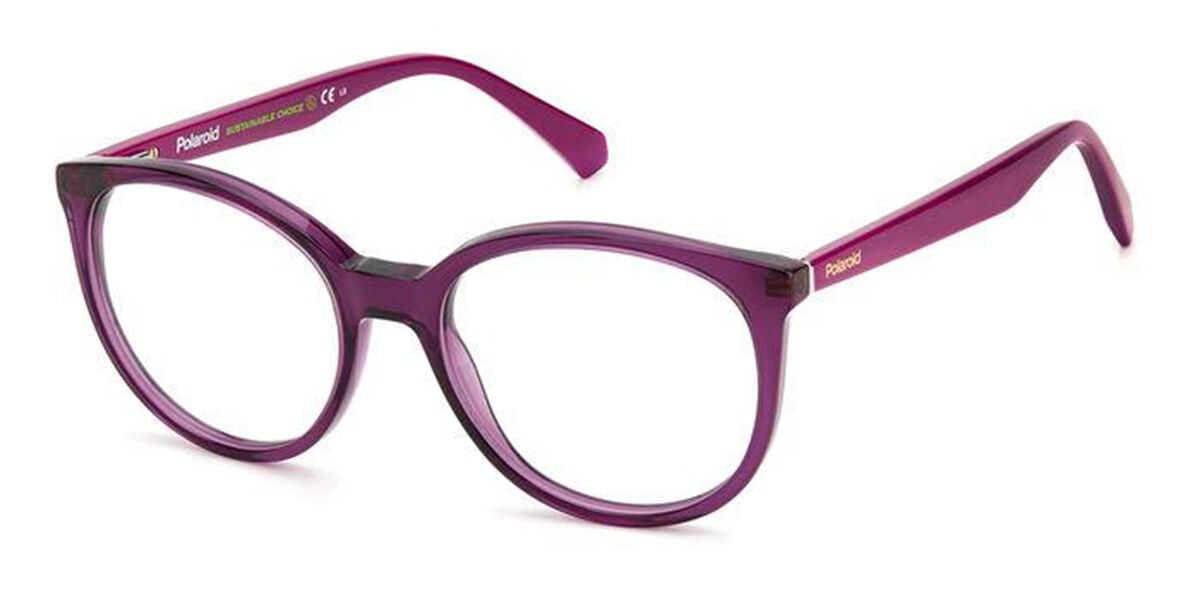 Photos - Glasses & Contact Lenses Polaroid PLD D422 35J Women's Eyeglasses Pink Size 53 (Frame Only 