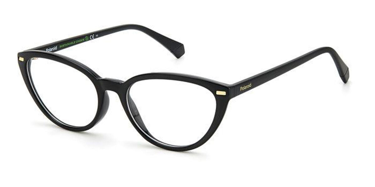 Photos - Glasses & Contact Lenses Polaroid PLD D432 807 Women's Eyeglasses Black Size 53 (Frame Onl 