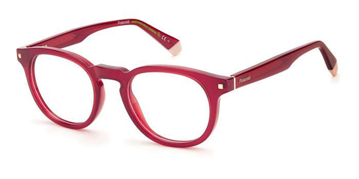 Polaroid PLD D435 C9A Women's Eyeglasses Red Size 49 (Frame Only) - Blue Light Block Available