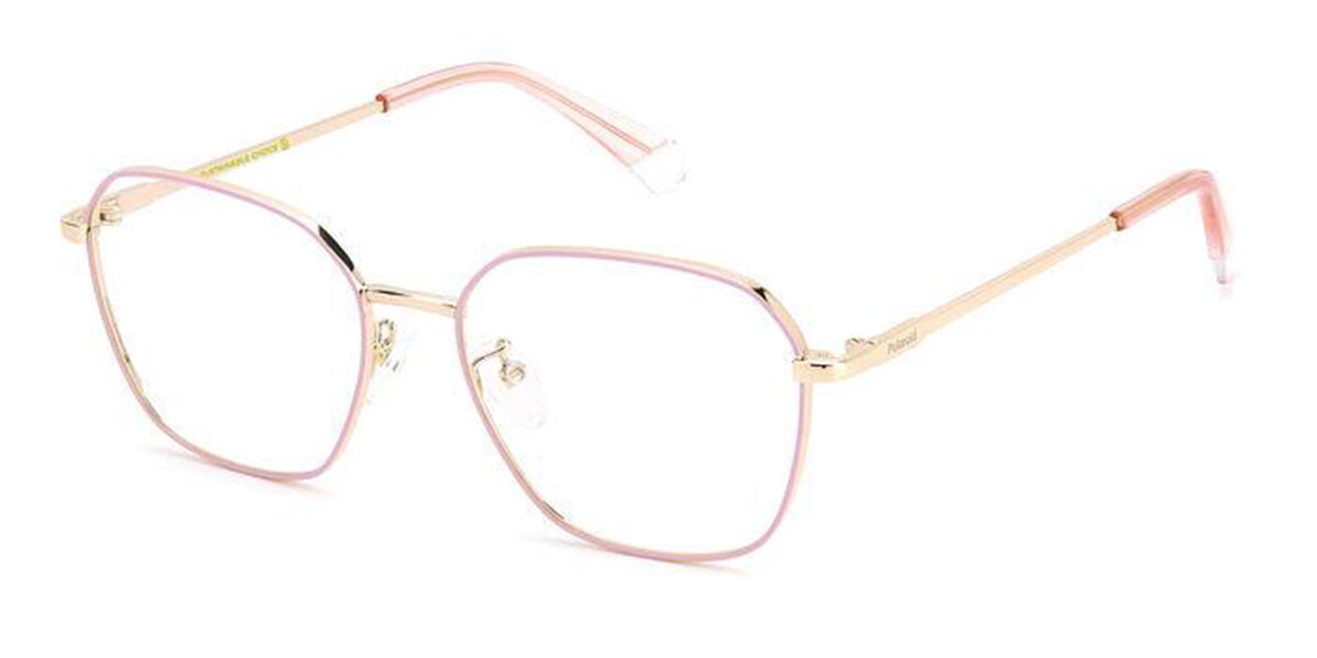 Photos - Glasses & Contact Lenses Polaroid PLD D437/G S45 Women's Eyeglasses Gold Size 55 (Frame On 