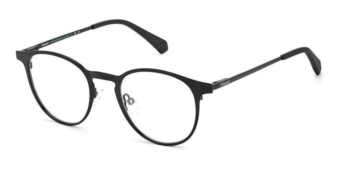 Photos - Glasses & Contact Lenses Polaroid PLD D442 003 Men's Eyeglasses Black Size 49  (Frame Only)
