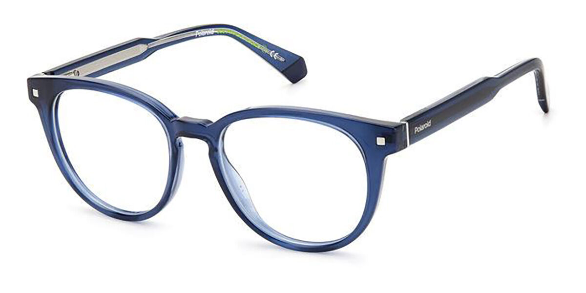 Photos - Glasses & Contact Lenses Polaroid PLD D445 ZX9 Men's Eyeglasses Blue Size 50  (Frame Only)