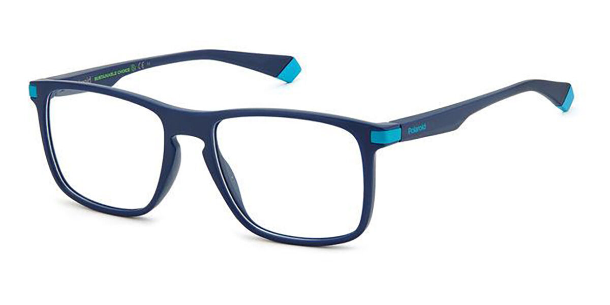 Photos - Glasses & Contact Lenses Polaroid PLD D447 ZX9 Men's Eyeglasses Blue Size 54  (Frame Only)
