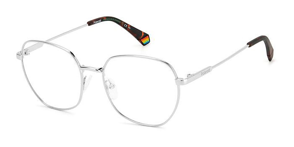 Photos - Glasses & Contact Lenses Polaroid PLD D450 010 Women's Eyeglasses Silver Size 54 (Frame On 