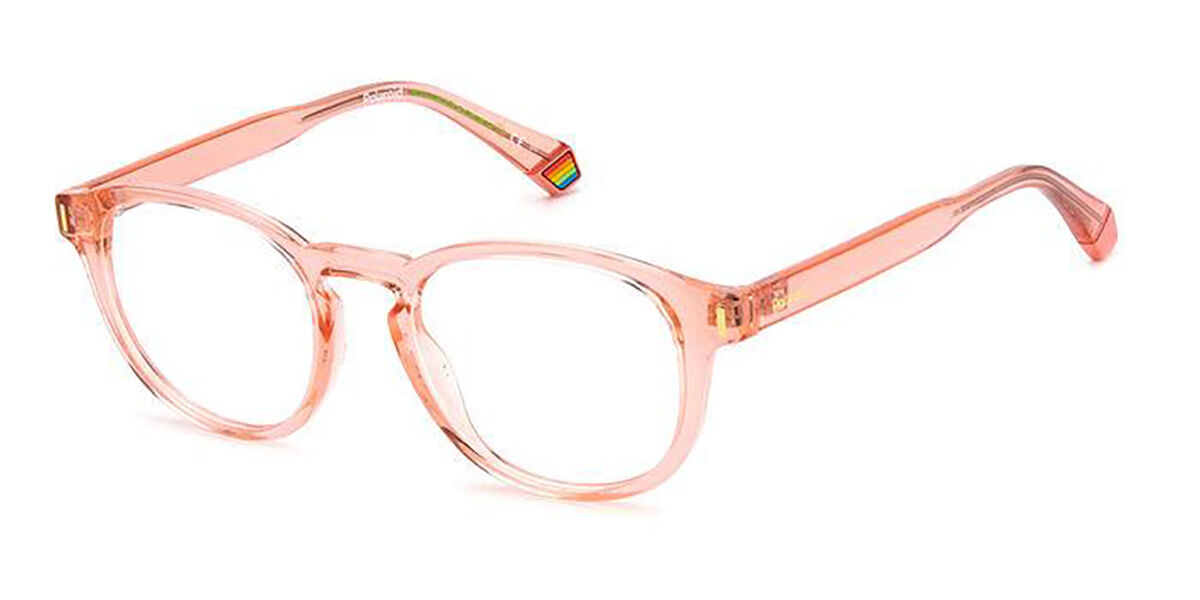 Photos - Glasses & Contact Lenses Polaroid PLD D452 9R6 Men's Eyeglasses Pink Size 48  (Frame Only)