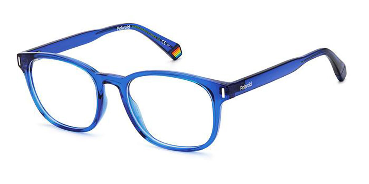Photos - Glasses & Contact Lenses Polaroid PLD D453 PJP Men's Eyeglasses Blue Size 52  (Frame Only)