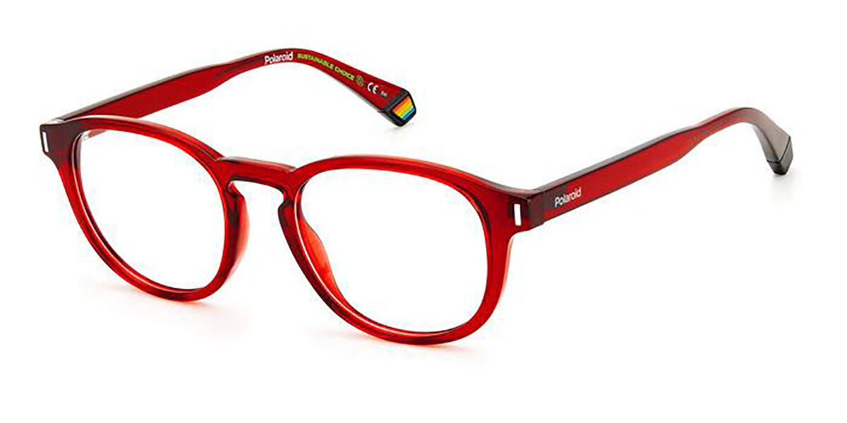 Photos - Glasses & Contact Lenses Polaroid PLD D452 C9A Men's Eyeglasses Red Size 50   (Frame Only)