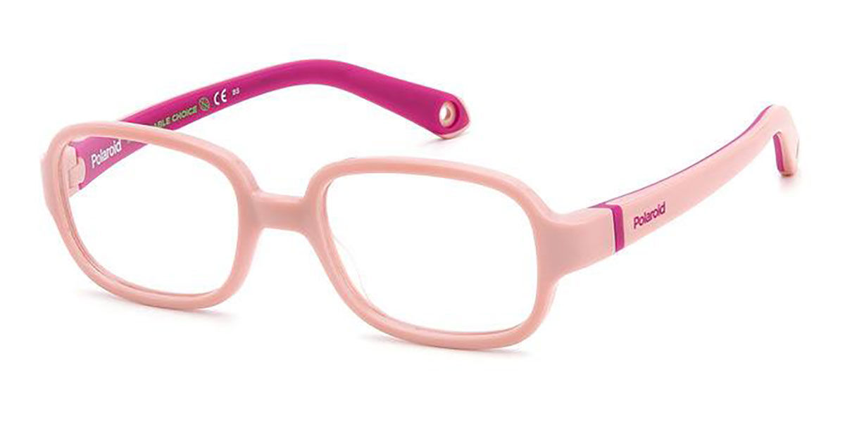 Photos - Glasses & Contact Lenses Polaroid PLD K003 Kids S1V Kids' Eyeglasses Pink Size 43 (Frame O 